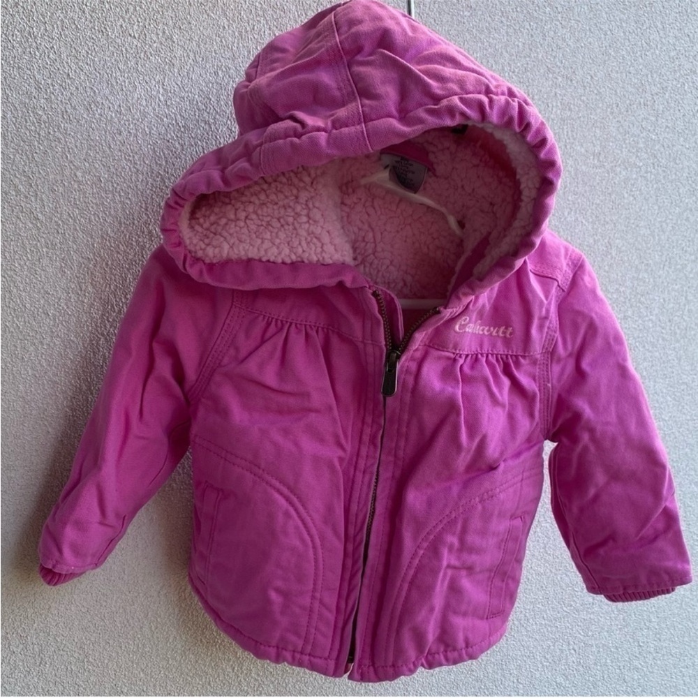 Carhartt Canvas Insulated Sherpa Lined
Hooded Jacket Girl's Size 12M